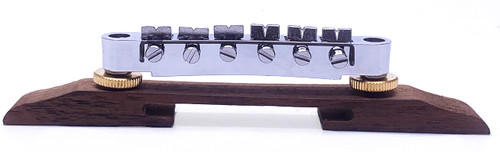 Jiayouy Archtop Guitar Bridge Rosewood 6 String Bridge Saddles for Archtop Jazz Guitar Instrument Accessory
