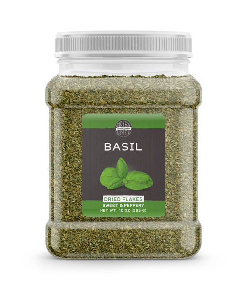 Birch & Meadow 10 oz of Basil Leaves, Cut & Sifted, Sweet Peppery Flavor Birch & Meadow 10 oz of Basil Leaves, Cut & Sifted, Sweet Peppery Flavor