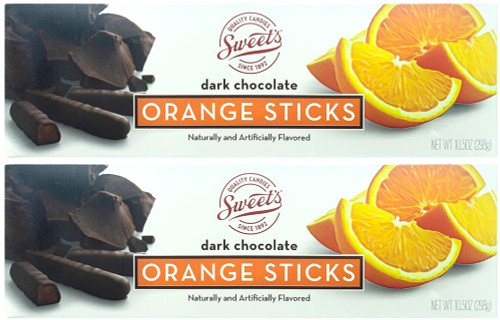 Sweet Candy Company Chocolate Covered Fruit Sticks (Dark Orange Pack of 2)