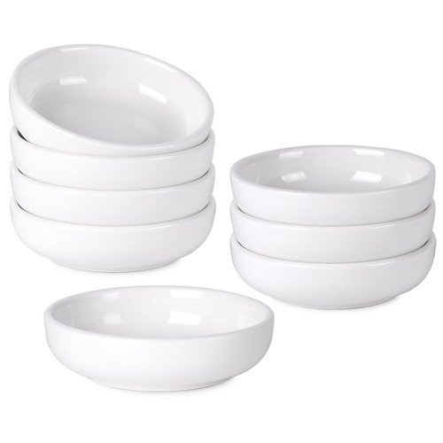 Tacuhy 3.5 Inch Ceramic Dipping Bowls, Soy Sauce Dish, 3 oz Small Sauce Cups, Pinch Bowls, Mini Dip Bowl for Side Dishes Ketchup Sushi Seasoning Condiments, Set of 8, White Tacuhy 3.5 Inch Ceramic Dipping Bowls, Soy Sauce Dish, 3 oz Small Sauce Cups, Pinch Bowls, Mini Dip Bowl for Side Dishes Ketchup Sushi Seasoning Condiments, Set of 8, White