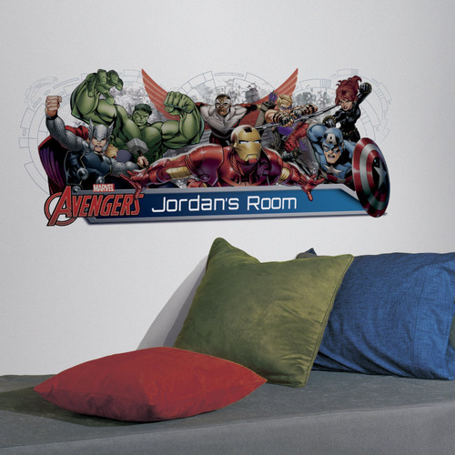RoomMates RMK2240GM Avengers Assemble Personalization Headboard Peel and Stick Wall Decals