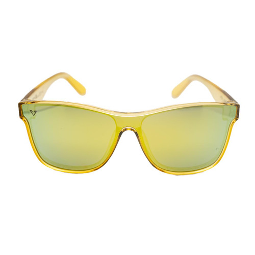 Lightweight Luxury Men's Polarized Sunglasses | Vermillion Mystic | Functional Fashion Polarized UV Protection and Durable (Gold/Gold)