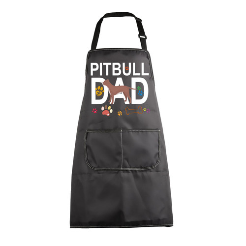 MBMSO Pitbull Mom and Dad Gifts Pitbull Mom Apron Best Pitbull Mom Ever Pitbull Dad Apron Pitbull Apron for Pitbull Owner (Pitbull Dad Apron-b)