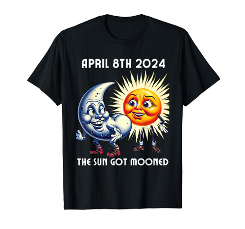 Funny America Solar Eclipse 2024 4.08.24 The Sun Got Mooned T-Shirt