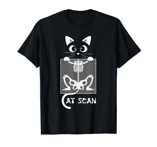 Skeleton Cat Scan Ct Scaning Funny X Ray Pun Meme Rad Tech T-Shirt
