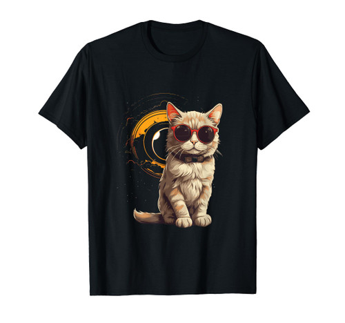 Solar Eclipse 2024 Shirt Total Eclipse April 8th 2024 Cat T-Shirt