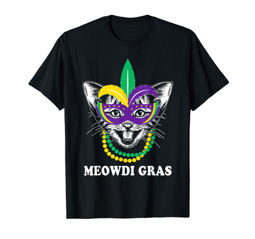Meowdi Gras Mardi Gras Cat Lover New Orleans Louisiana USA T-Shirt
