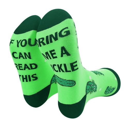 ZHANTUONE Socks Gift?If You Can Read This?Bring Me a Pickle?Pickle Lovers Gifts?Pickle Gifts For Women?Funny Pickles Gifts?Dill Pickle Gifts?Elephant Day