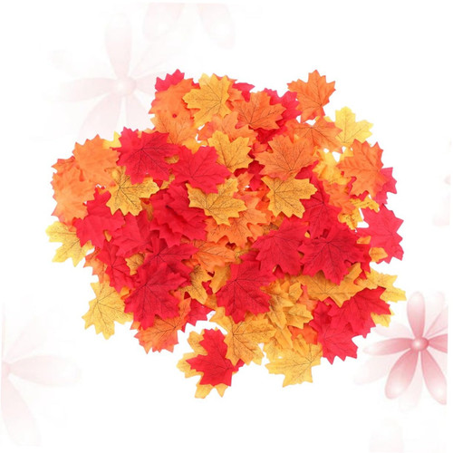 ABOOFAN 500Pcs Artificial Leaves Autumn Fall Leaf Autumn Maple Leaf Artificial Maple Leaves Multicolor The Photo