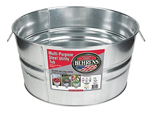 Behrens 1GS 11 Gallon Round Galvanized Steel Tub
