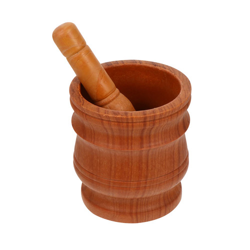 Cabilock 1 Set Garlic Masher Mortar and Pestle Garlic Smasher Manual Grinding Bowl Pestle Bowl Garlic Crusher Mortar Garlic Mortar Wood Graining Tool Garlic Baby Wooden Seasoning