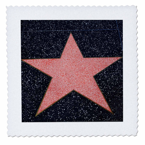 3D Rose Los Angeles Blank Star On Hollywood Walk of Fame Square Quilt, 6 x 6 3D Rose Los Angeles Blank Star On Hollywood Walk of Fame Square Quilt, 6 x 6