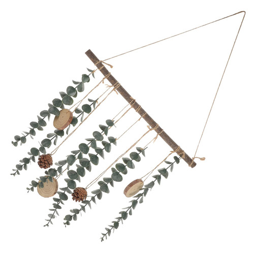 Garneck Eucalyptus Leaf Wall Hanging Fake Plants for Outdoor Greenery Garland Wedding Garland Artificial Hanging Plants Outdoors Outdoor Decor Fake Green Leaf Wood Household Ornament