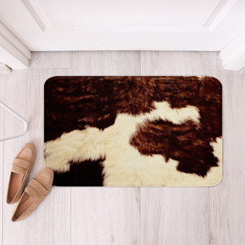 Western Cow Print Bathroom Rug,Brown Beige Aztec Cowhide Door Mat for Bedroom Decor Farm Animal Fur Bath Mat Non Slip,Rustic Cow Hide Plush Fleece Area Rug 16x24Inch Western Cow Print Bathroom Rug,Brown Beige Aztec Cowhide Door Mat for Bedroom Decor Farm Animal Fur Bath Mat Non Slip,Rustic Cow Hide Plush Fleece Area Rug 16x24Inch