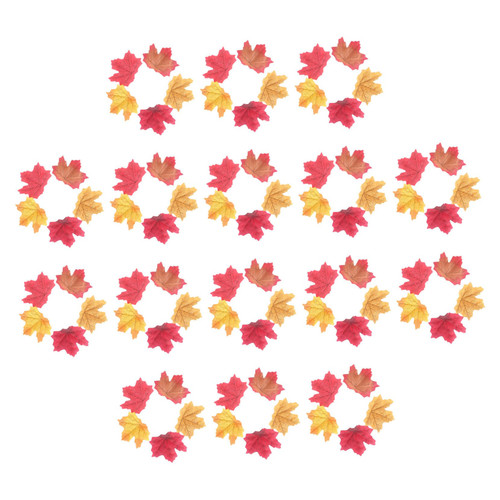 Abaodam 500 Pcs Simulated Maple Leaf Fake Maple Leaves Artificial Fall Leaves Wedding Autumn Leaf Autumn Maple Leaves Outdoor Decoration Wedding Party Maple Leaves Christmas Plastic Crafts