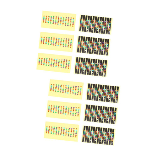 Milisten 12 Pcs Guitar Scales Sticker Guitar Fretboard Decals Guitar Fingerboard Sticker guitar fret inlay black guitar fretboard Guitar Fretboard Note Decal guitar parts bass Paper Label