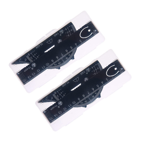 IMIKEYA 2 Set Linear Ruler Math Geometry Tool Geometry Stationery Metal Protractor Ruler Protractor Triangle Plate Tape Measure Student Square