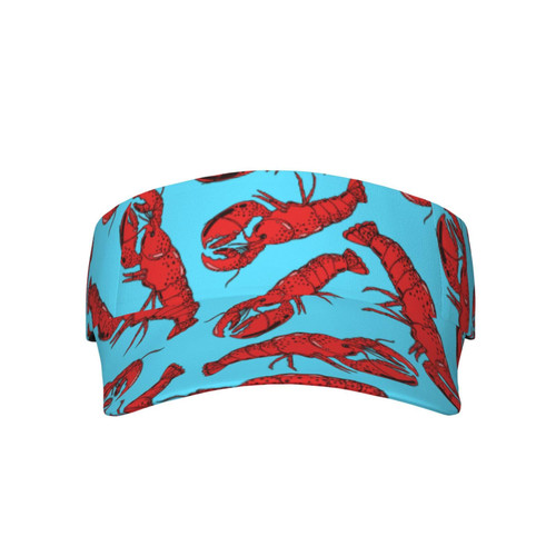 Lobster Blue Unisex Sports Sun Visor Adjustable Sun Hat Cap for Golf Tennis