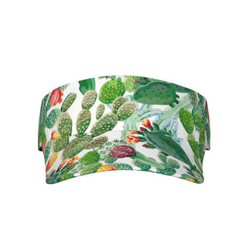 Cute Cactus Succulents Sport Sun Visor Hats Adjustable Empty Top Baseball Cap Sun Caps for Women and Men