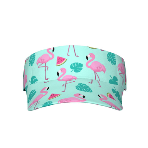 Stylish Summer Flamingos Watermelon Visor Cap Sun Hat for Women Men for Sport Beach Tennis Golf Running Hiking Adjustable Cap