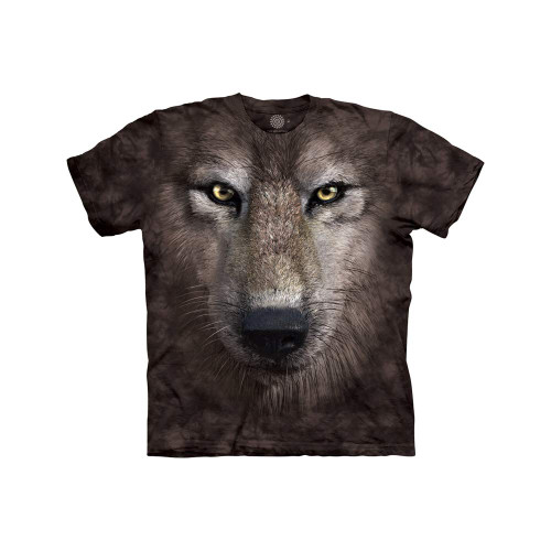 The Mountain Wolf Face Child T-Shirt, Black, Small