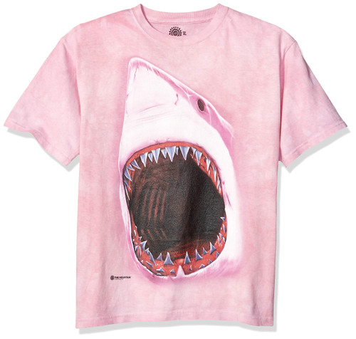 The Mountain Shark Bite Child T-Shirt, Pink, Large The Mountain Shark Bite Child T-Shirt, Pink, Large
