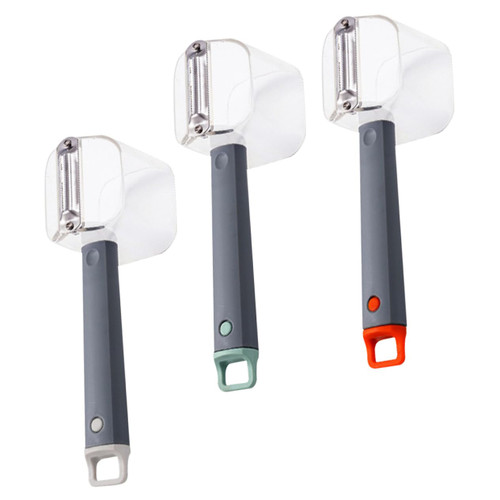 KJHBV 3pcs Fruit and Vegetable Peeler Veggie Fruit Peelers Portable Potato Peeler Fruit Parer Carrot Potato Peeler To Rotate Stainless Steel Household Appliances Multifunction