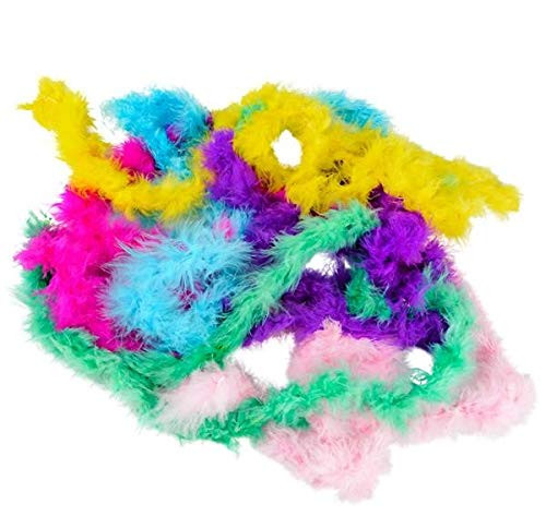 Rhode Island Novelty 44 Inch Mini Marabou Boa Assortment | 24 Pack