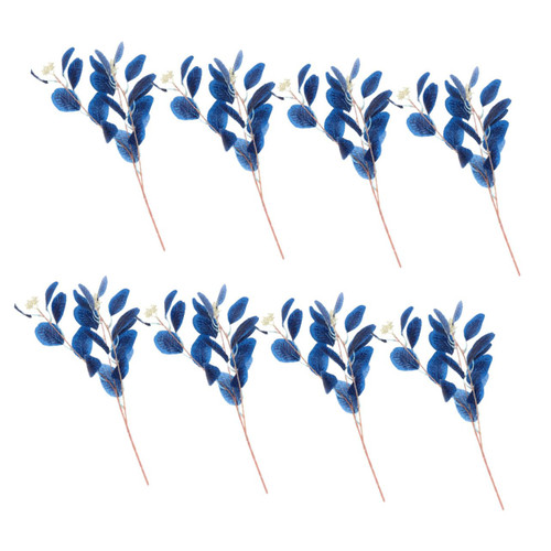 DECHOUS 8pcs Simulated Eucalyptus Leaves Silk Greenery Wedding Eucalyptus Leaves Artificial Eucalyptus Stems Fake Eucalyptus Picks Eucalyptus Leaves Picks Home Decor Household Iron Plant