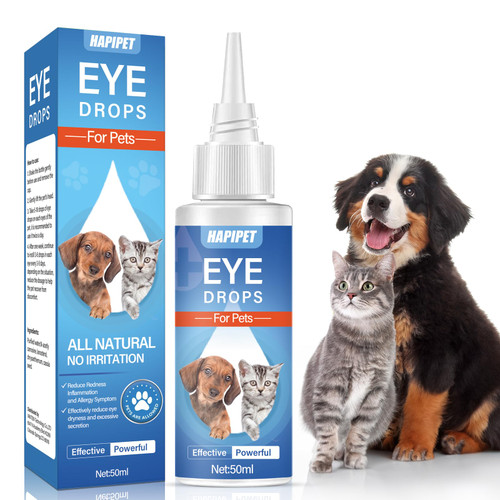 winnieindustries Eye Drops for Dog, Pet Eye Cleaner for Infection Treatment and Prevent Pink Eye, Removing Eye Stains & Relieving Dryness, 50ml