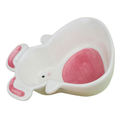 ERINGOGO Ceramic Bowl Snack Bowl Rabbit Food Bowl Ceramic Salad Bowl Rabbit Snack Bowl Rabbit Shaped Bowl Candy Dish Cereal Porcelain Soup Holder Fruit Dish Bunny Small Bowl Ceramics Child