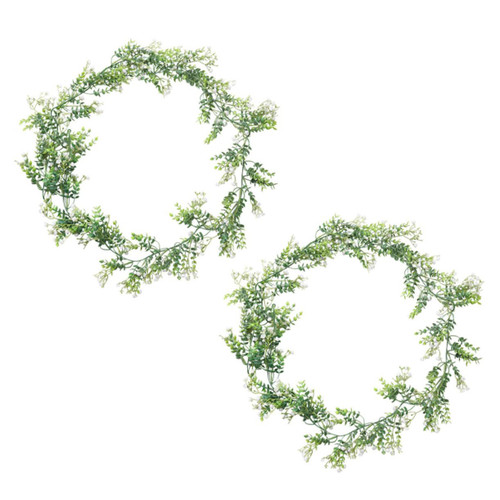 BIUDECO 2pcs Plant Artificial Flower Decoration Artificial Hanging Vine Artificial Swag Leaf Greenery Vine Artificial Eucalyptus Garland Greenery Swag Plastic Decorate Dusting