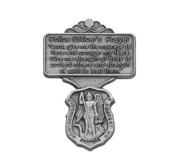 St. Michael Police Officer Prayer Visor Clip