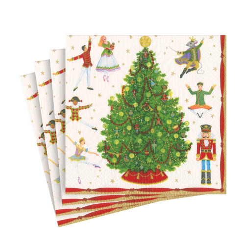 Caspari Nutcracker Ballet Paper Luncheon Napkins - 20 Per Package