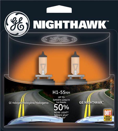 GE Lighting H1-55NH/BP2 Nighthawk Automotive Replacement Bulb, 2-Pack