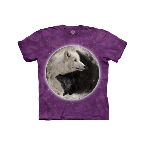 The Mountain Yin Yang Wolves Child T-Shirt, Purple, XL The Mountain Yin Yang Wolves Child T-Shirt, Purple, XL