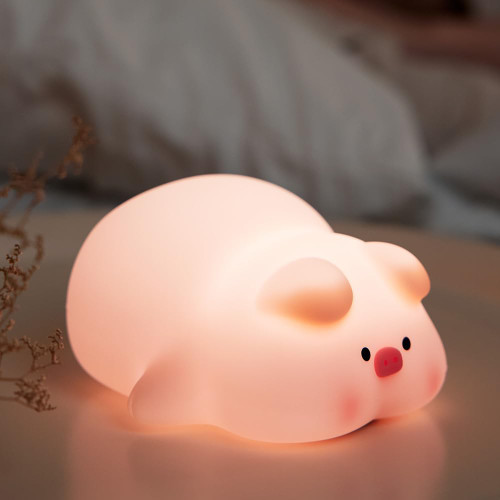Myratts Cute Pig Night Light, 3 Level Dimmable Nursery Nightlight, Kawaii Lamps Squishy Silicone Rechargeable Touch Lamp, Best Gift for Kids Adults Room Decor Myratts Cute Pig Night Light, 3 Level Dimmable Nursery Nightlight, Kawaii Lamps Squishy Silicone Rechargeable Touch Lamp, Best Gift for Kids Adults Room Decor