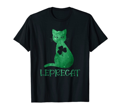Cat Leprechaun T-Shirt Cat Lover Shamrock St Patrick's Day T-Shirt