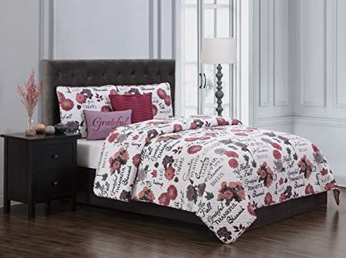 Geneva Home Fashion Mazedaze Quilt Set Queen Rust
