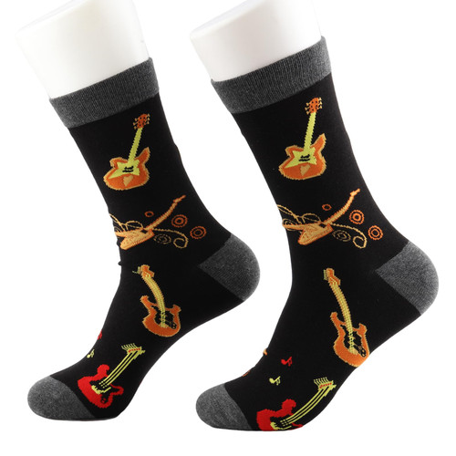 CMNIM Electric Guitar Socks Electric Guitar Player Gifts 2 Pairs Guitar Novelty Socks Electric Guitar Lover Gifts for Guitar Player (Electric Guitar Socks)