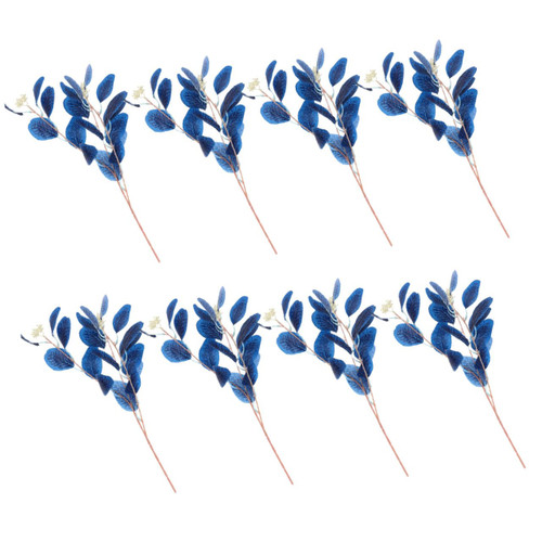 COOPHYA 8pcs Simulated Eucalyptus Leaves Eucalyptus Leaves Picks Fake Eucalyptus Picks Faux Greenery Branches Faux Eucalyptus Stems Eucalyptus Leaf Branches Decor Morandi Wedding Iron