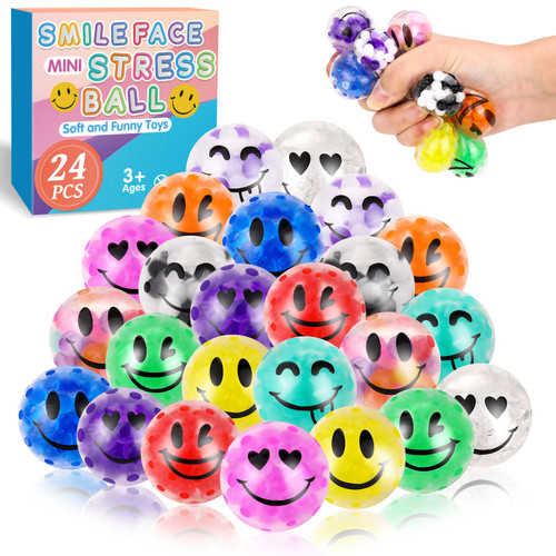 24Pack Fidget Stress Balls for Adults, Bulk Squishy Ball Toys, Stress Relief Sensory Stress Ball for Party Favors, Birthday Gift, Goodie Bag Stuffers 24Pack Fidget Stress Balls for Adults, Bulk Squishy Ball Toys, Stress Relief Sensory Stress Ball for Party Favors, Birthday Gift, Goodie Bag Stuffers