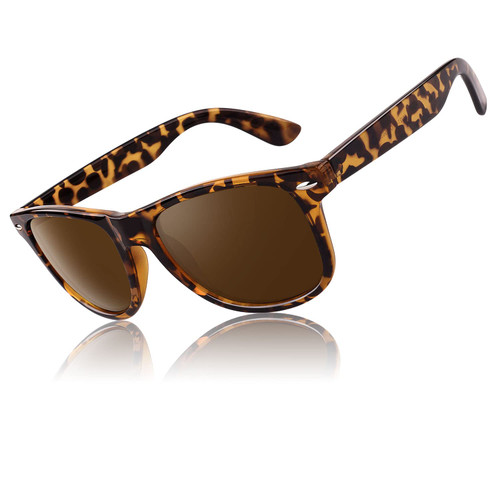 LINVO Polarized Sunglasses for Women Tortoise Shell Sun glasses Shades 80's Retro Style Square