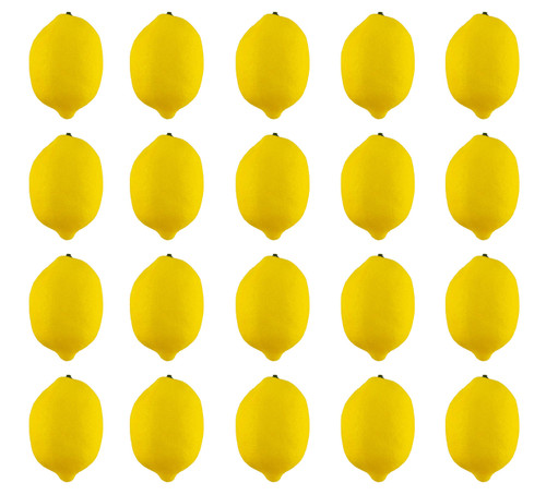 JEDFORE Artificial Lemons Simulation Lifelike Small Lemons Fake Fruit for Home Kitchen Wedding Party Decoration Photography 20pcs Set (Yellow)