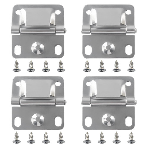 Cooler Stainless Steel Hinges with Screws Set - Compatible with Coleman ice Chest Coolers Replacement 5235 6262 6270 (4 Pack)