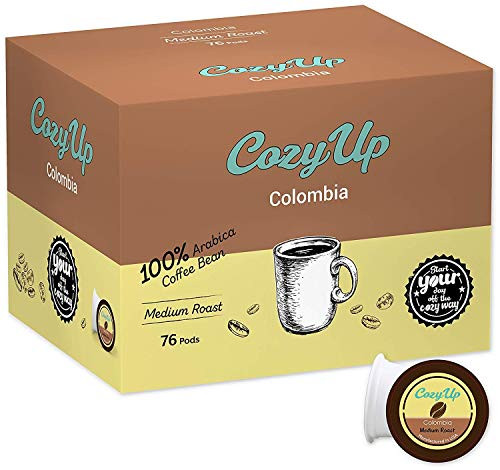 CozyUp 76-count Colombia Single Origin Coffee K Cups for Keurig K-Cup, Medium Roast. CozyUp 76-count Colombia Single Origin Coffee K Cups for Keurig K-Cup, Medium Roast.