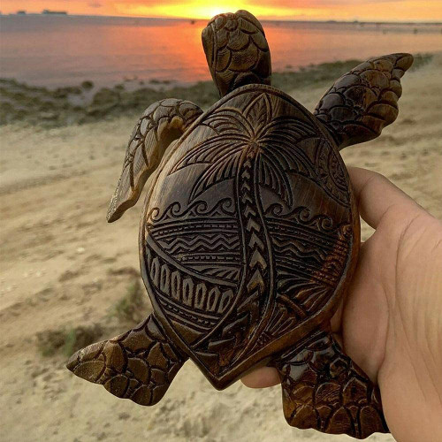 QIANSHENG 6-Inches Imitative Wood Carving Sea Turtle Statue Resin Hawaiian Turtles Sculpture Garden Tortoise Figurine Decorative Animal Statue for Home Indoor Outdoor Decor Patio Lawn Yard Ornaments QIANSHENG 6-Inches Imitative Wood Carving Sea Turtle Statue Resin Hawaiian Turtles Sculpture Garden Tortoise Figurine Decorative Animal Statue for Home Indoor Outdoor Decor Patio Lawn Yard Ornaments