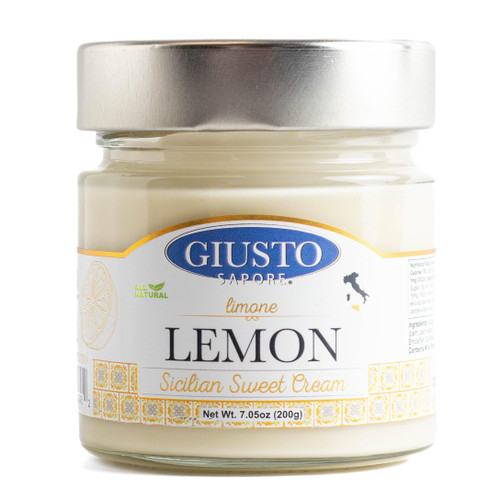 Giusto Sapore Sicilian Lemon Sweet Cream Spread - Imported from Italy and Family Owned -7.05oz Giusto Sapore Sicilian Lemon Sweet Cream Spread - Imported from Italy and Family Owned -7.05oz