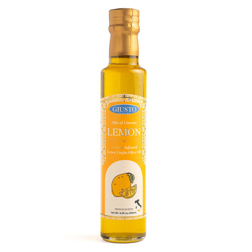 Giusto Sapore Lemon Infused Italian Extra Virgin Olive Oil, Cold Pressed, Imported from Italy - 8.5oz Giusto Sapore Lemon Infused Italian Extra Virgin Olive Oil, Cold Pressed, Imported from Italy - 8.5oz