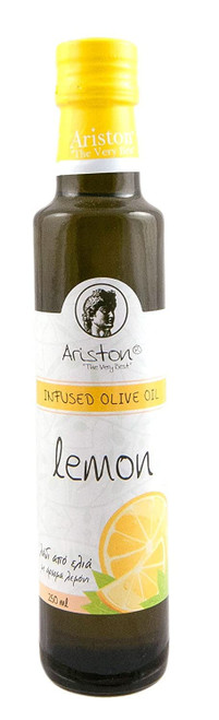 Sun-Kissed Lemon-Infused Extra Virgin Olive Oil from Greece: Artisanal, Cold-Pressed and Nutritious 8.45 fl oz